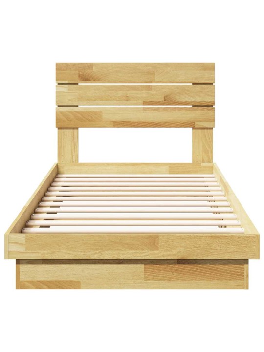 VOODIRAAM PEATSIGA ILMA MADRATSITA 75X190 CM TÄISPUIDUST TAMM