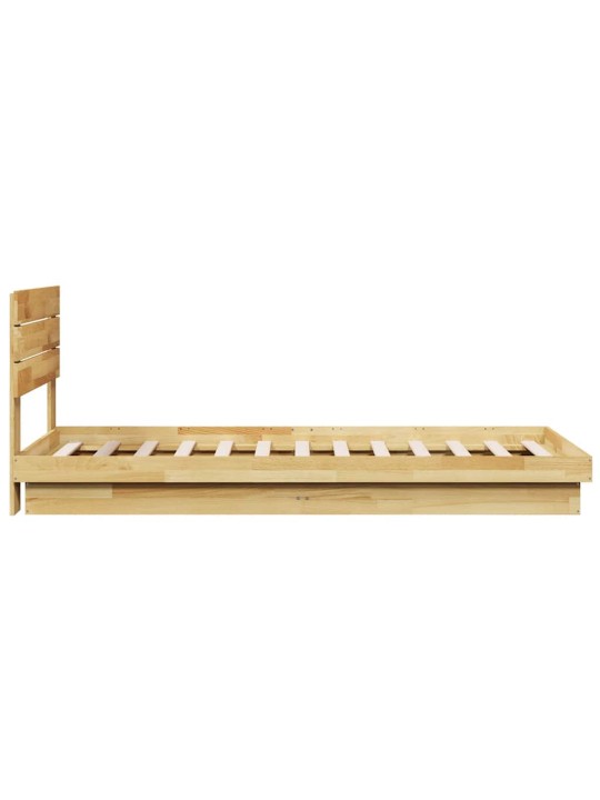 VOODIRAAM PEATSIGA ILMA MADRATSITA 75X190 CM TÄISPUIDUST TAMM