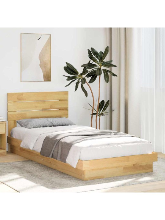 VOODIRAAM PEATSIGA ILMA MADRATSITA 75X190 CM TÄISPUIDUST TAMM