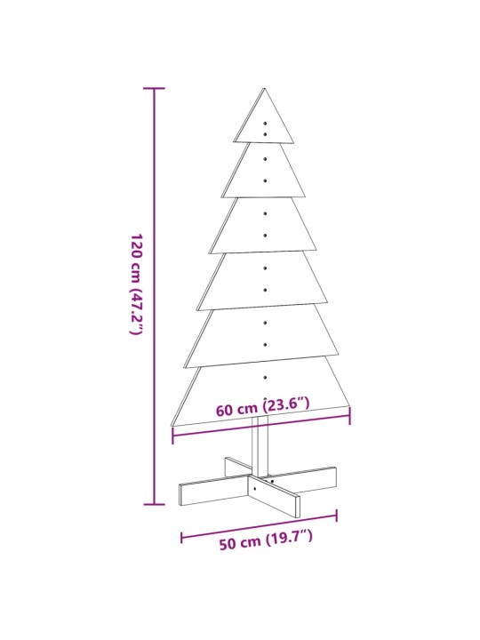 Puidust jõulupuu kaunistuseks, 120 cm, männipuit