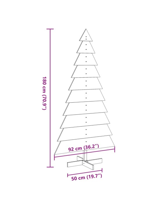 Puidust jõulupuu kaunistuseks, 180 cm, männipuit