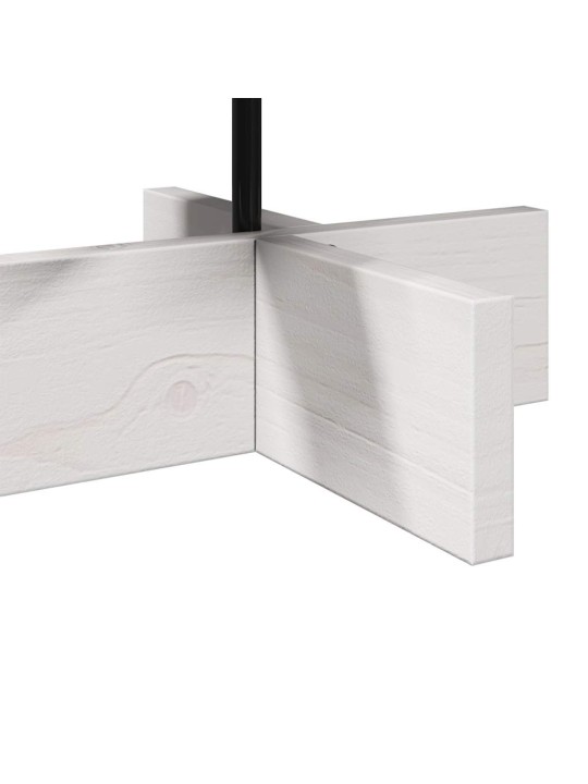 PUIDUST JÕULUPUU KAUNISTUSEKS VALGE 60 CM TÄISPUIDUST MÄND
