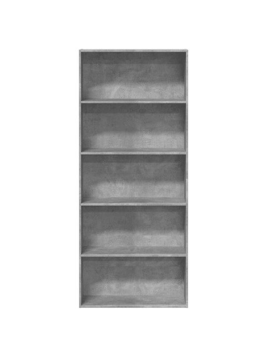 RAAMATUKAPP BETOONHALL 80X30X189 CM ENGINEERED WOOD