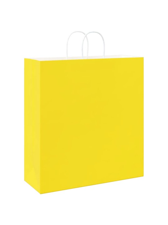 PABERKOTID, 50 TK, KÄEPIDEMETEGA, KOLLANE, 45X17X48 CM