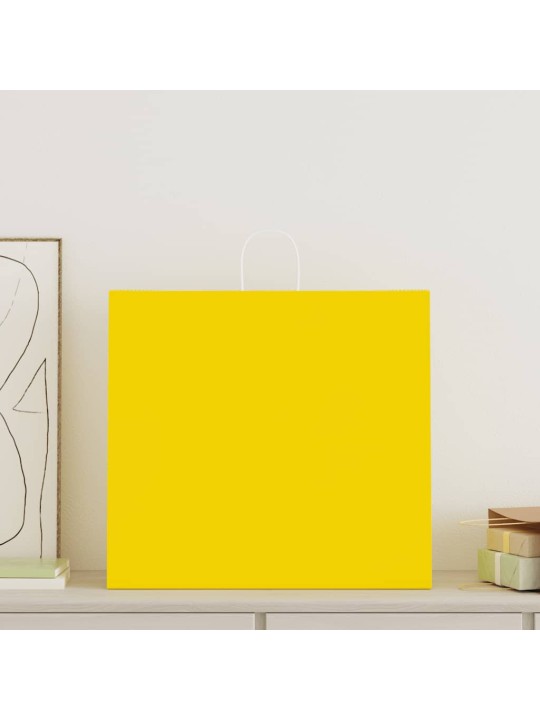 PABERKOTID, 50 TK, KÄEPIDEMETEGA, KOLLANE, 54X15X49 CM