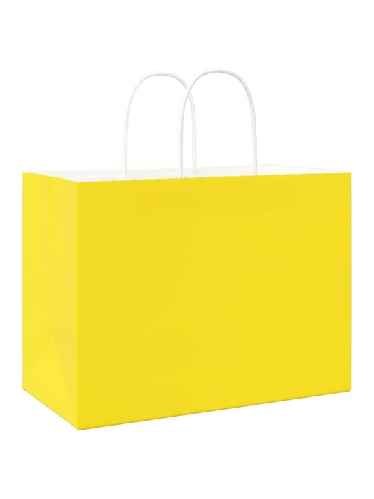 PABERKOTID, 250 TK, KÄEPIDEMETEGA, KOLLANE, 32X17X25 CM