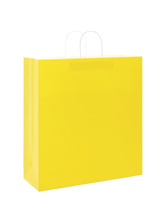 PABERKOTID, 250 TK, KÄEPIDEMETEGA, KOLLANE, 45X17X48 CM
