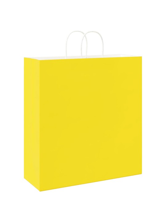 PABERKOTID, 250 TK, KÄEPIDEMETEGA, KOLLANE, 45X17X48 CM