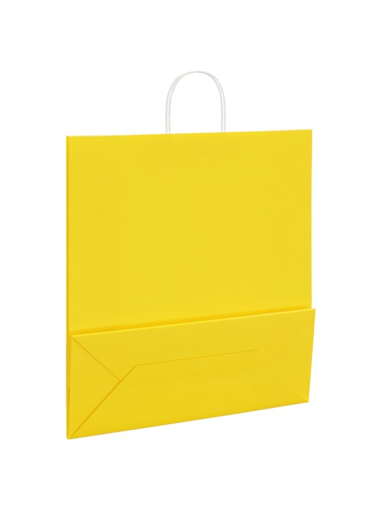 PABERKOTID, 250 TK, KÄEPIDEMETEGA, KOLLANE, 45X17X48 CM