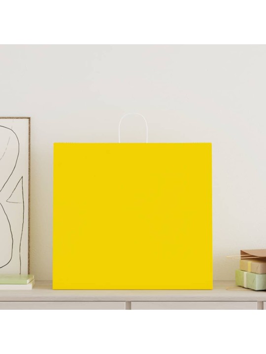 PABERKOTID, 250 TK, KÄEPIDEMETEGA, KOLLANE, 54X15X49 CM