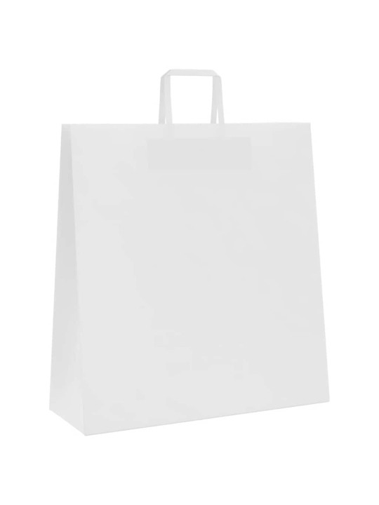 PABERKOTID, 50 TK, KÄEPIDEMETEGA, VALGE, 45X17X48 CM