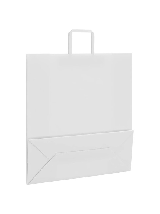 PABERKOTID, 50 TK, KÄEPIDEMETEGA, VALGE, 45X17X48 CM