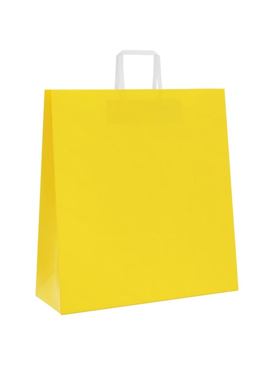 PABERKOTID, 50 TK, KÄEPIDEMETEGA, KOLLANE, 45X17X48 CM