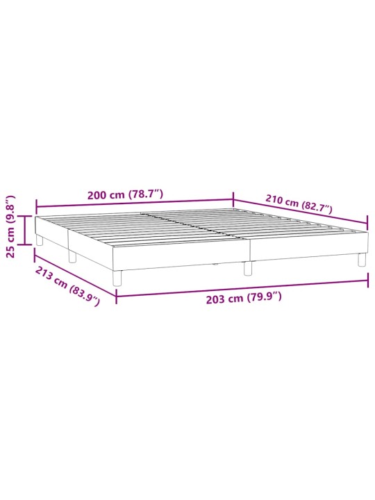 BOX VEDRUVOODI ILMA MADRATSITA ROOSA 200X210 CM SAMET