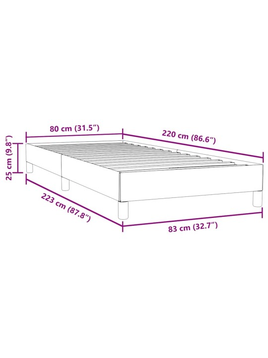 BOX VEDRUVOODI ILMA MADRATSITA TUMEROHELINE 80X220 CM SAMET