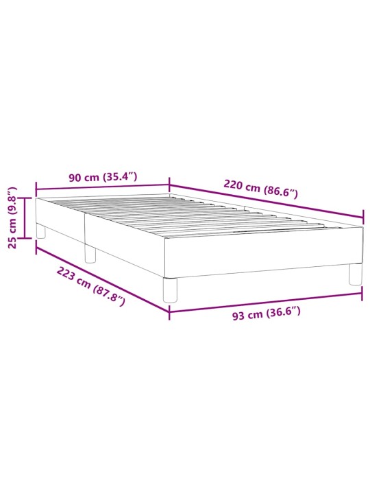 BOX VEDRUVOODI ILMA MADRATSITA HELEHALL 90X220 CM SAMET