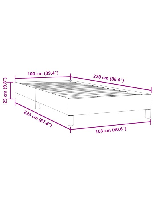 BOX VEDRUVOODI ILMA MADRATSITA ROOSA 100X220 CM SAMET