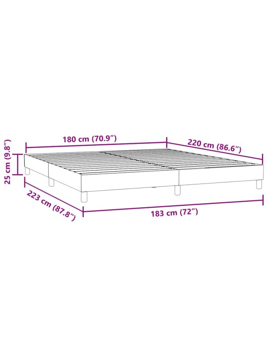 BOX VEDRUVOODI ILMA MADRATSITA ROOSA 180X220 CM SAMET