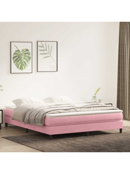 BOX VEDRUVOODI ILMA MADRATSITA ROOSA 180X220 CM SAMET