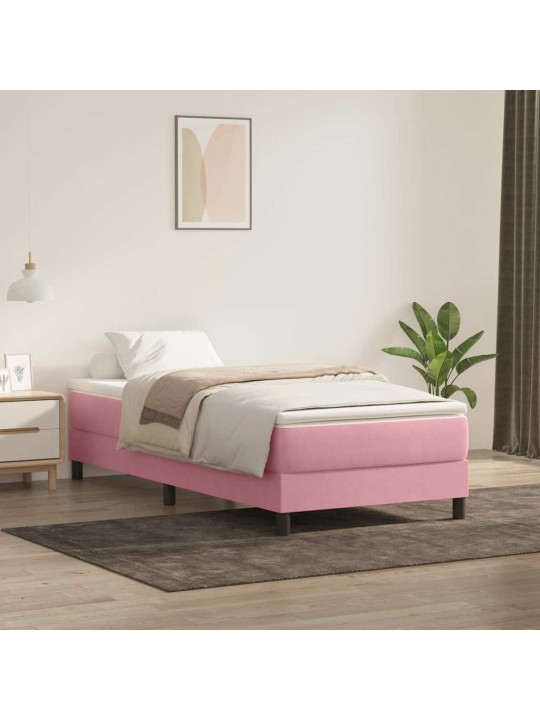 BOX VEDRUVOODI MADRATSIGA ROOSA 100X220 CM SAMET