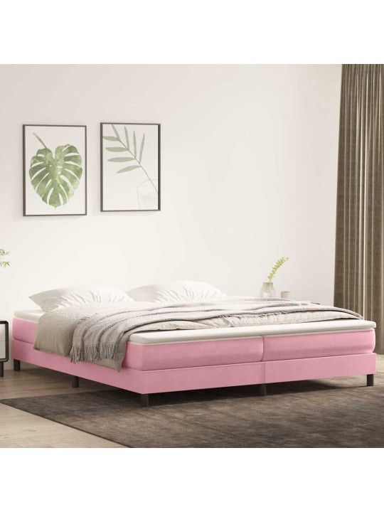 BOX VEDRUVOODI MADRATSIGA ROOSA 180X220 CM SAMET
