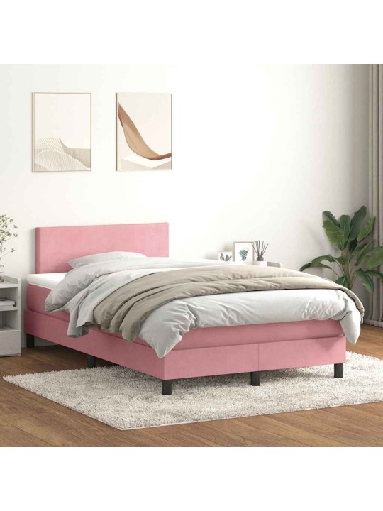 BOX VEDRUVOODI MADRATSIGA ROOSA 120X220 CM SAMET