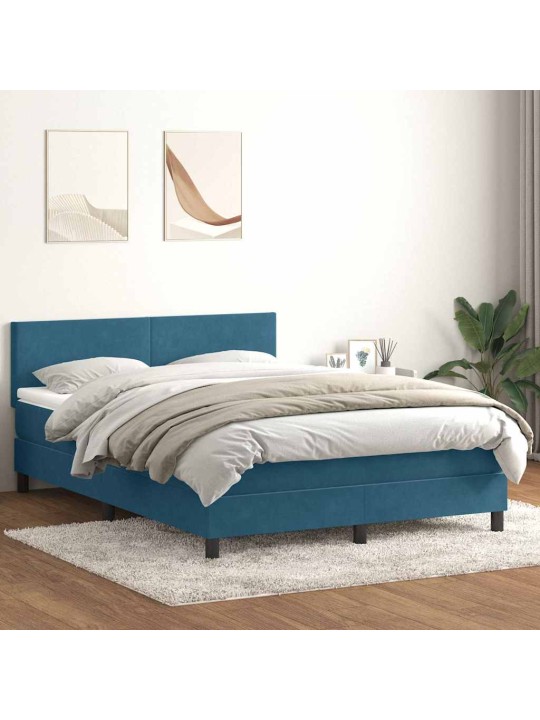 BOX VEDRUVOODI MADRATSIGA TUMESININE 140X220 CM SAMET
