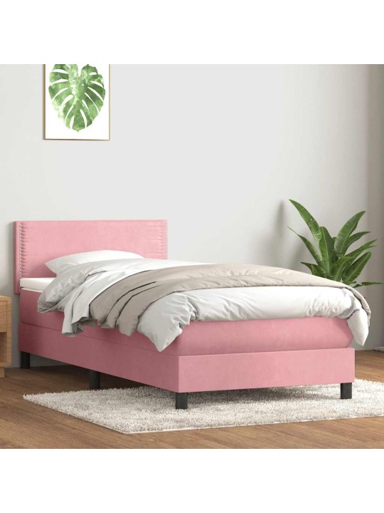 BOX VEDRUVOODI MADRATSIGA ROOSA 100X220 CM SAMET
