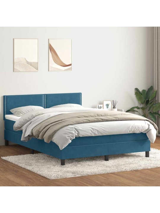 BOX VEDRUVOODI MADRATSIGA TUMESININE 140X220 CM SAMET