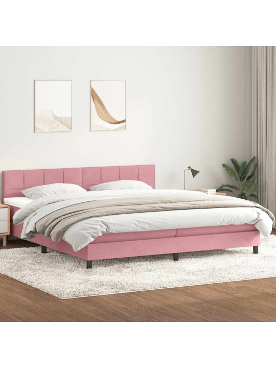 BOX VEDRUVOODI MADRATSIGA ROOSA 200X210 CM SAMET