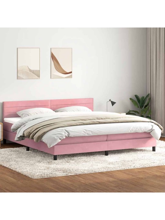 BOX VEDRUVOODI MADRATSIGA ROOSA 200X210 CM SAMET