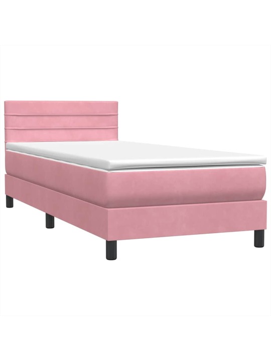 BOX VEDRUVOODI MADRATSIGA ROOSA 100X220 CM SAMET