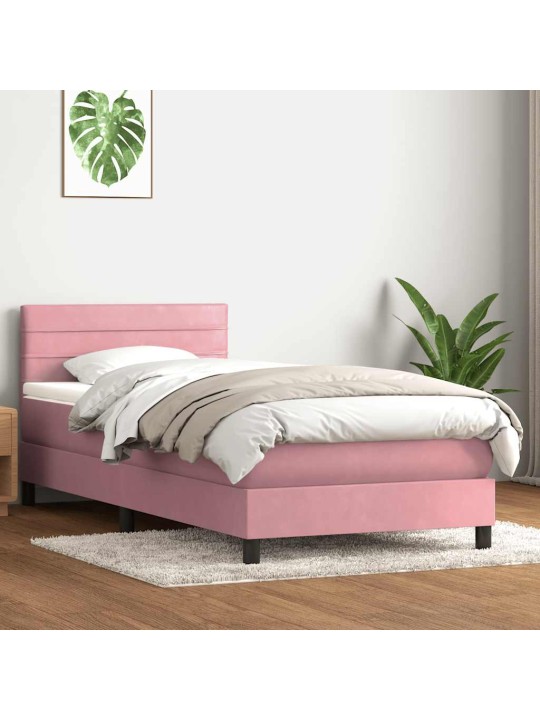 BOX VEDRUVOODI MADRATSIGA ROOSA 100X220 CM SAMET