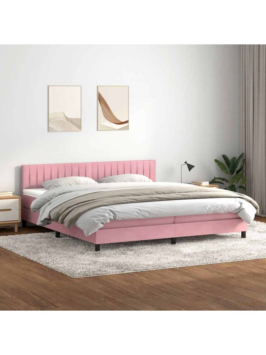 BOX VEDRUVOODI MADRATSIGA ROOSA 200X210 CM SAMET