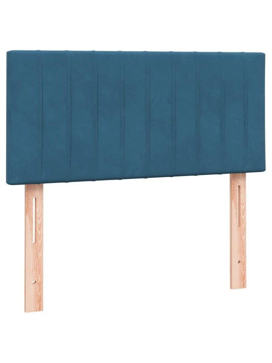 KONTINENTAALVOODI MADRATSIGA, TUMESININE, 80X220 CM, SAMET