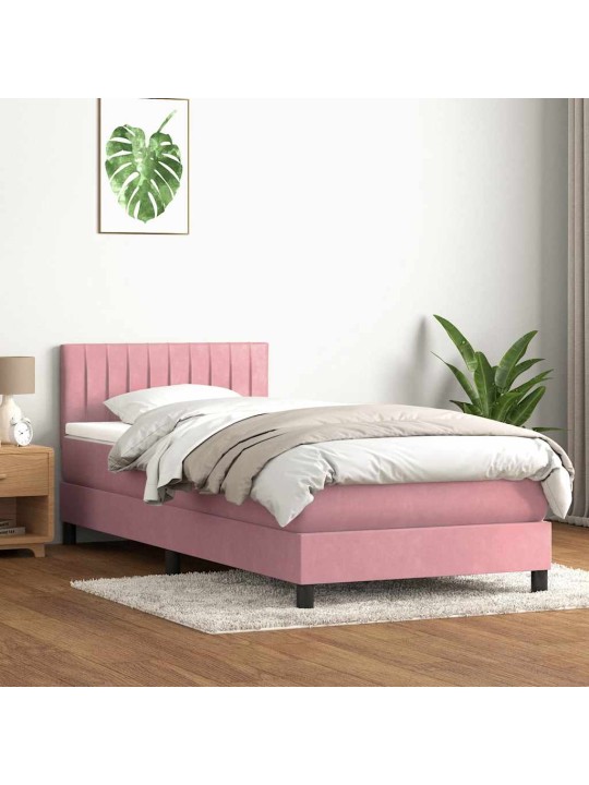 BOX VEDRUVOODI MADRATSIGA ROOSA 100X220 CM SAMET