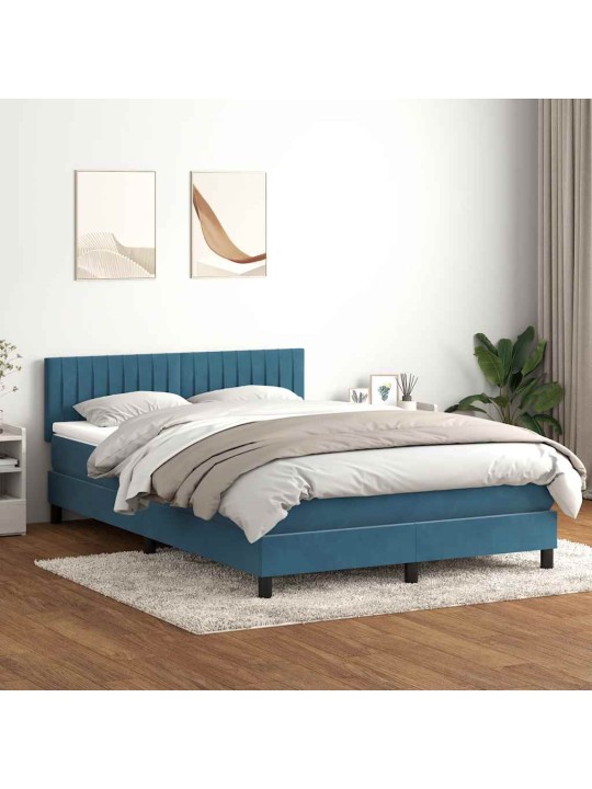 BOX VEDRUVOODI MADRATSIGA TUMESININE 140X220 CM SAMET