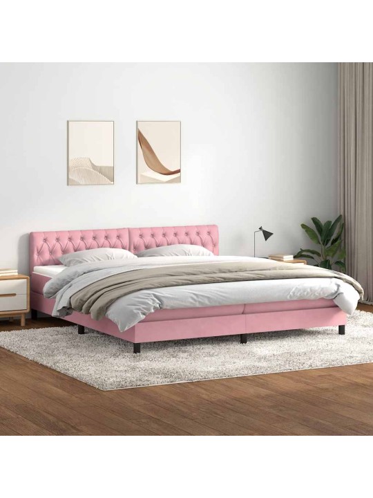 BOX VEDRUVOODI MADRATSIGA ROOSA 200X210 CM SAMET