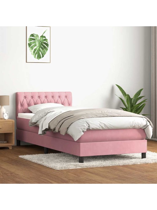 BOX VEDRUVOODI MADRATSIGA ROOSA 100X220 CM SAMET