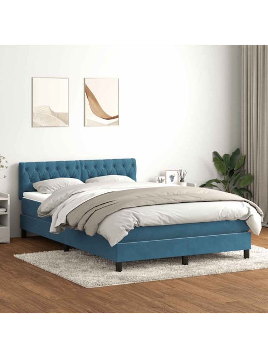 BOX VEDRUVOODI MADRATSIGA TUMESININE 140X220 CM SAMET