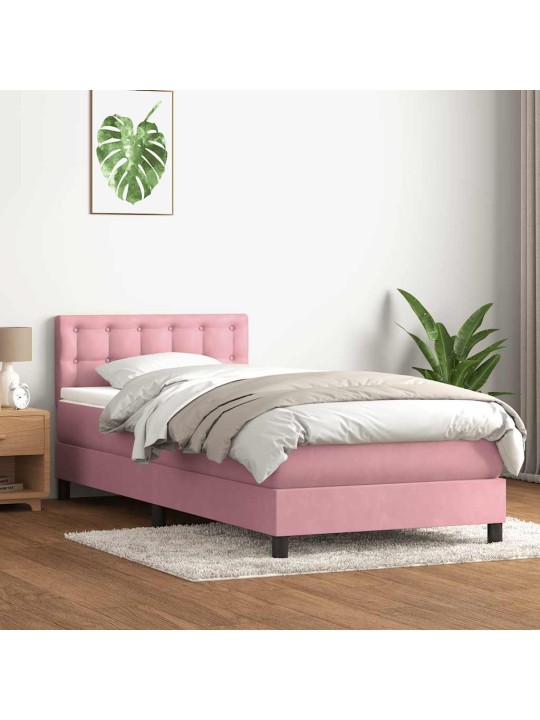 BOX VEDRUVOODI MADRATSIGA ROOSA 100X220 CM SAMET