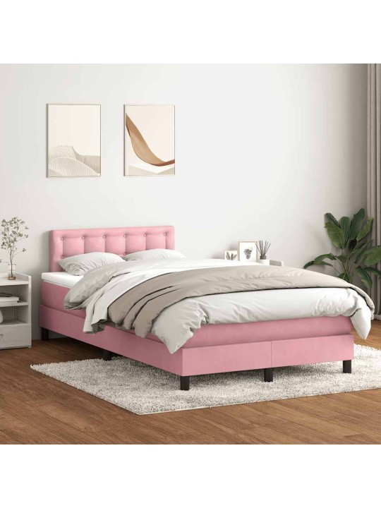 BOX VEDRUVOODI MADRATSIGA ROOSA 120X220 CM SAMET