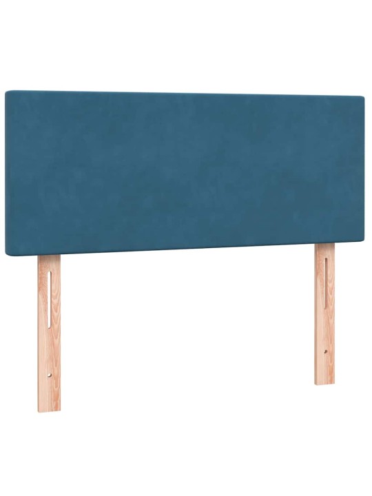 KONTINENTAALVOODI MADRATSIGA, TUMESININE, 120X210 CM, SAMET