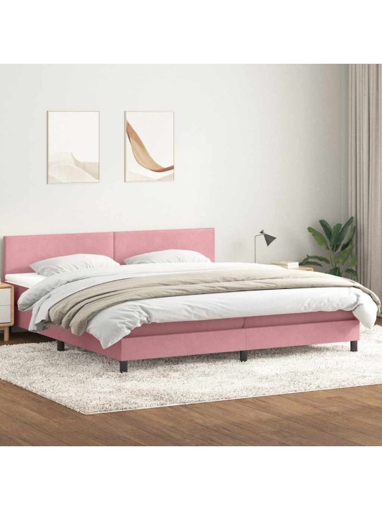 BOX VEDRUVOODI MADRATSIGA ROOSA 200X210 CM SAMET