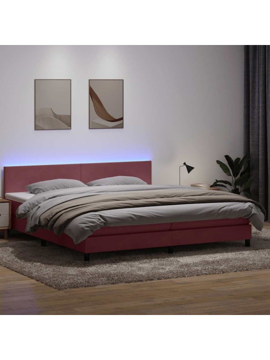 BOX VEDRUVOODI MADRATSIGA ROOSA 200X210 CM SAMET