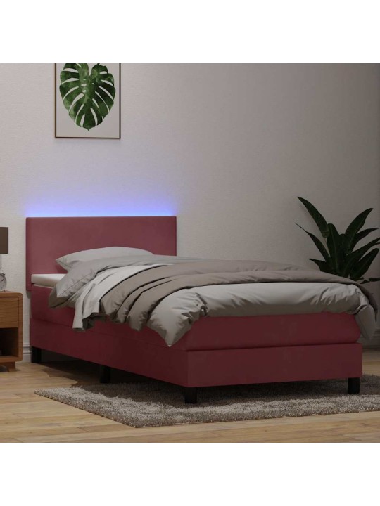 BOX VEDRUVOODI MADRATSIGA ROOSA 100X220 CM SAMET