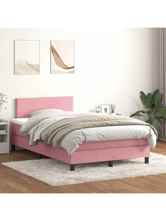 BOX VEDRUVOODI MADRATSIGA ROOSA 120X220 CM SAMET