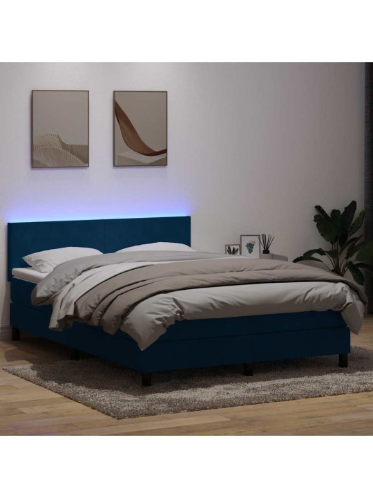 BOX VEDRUVOODI MADRATSIGA TUMESININE 140X220 CM SAMET