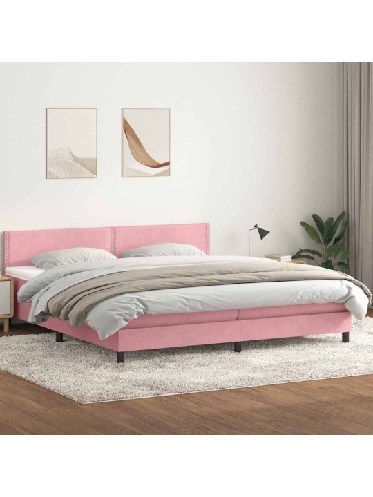 BOX VEDRUVOODI MADRATSIGA ROOSA 200X210 CM SAMET