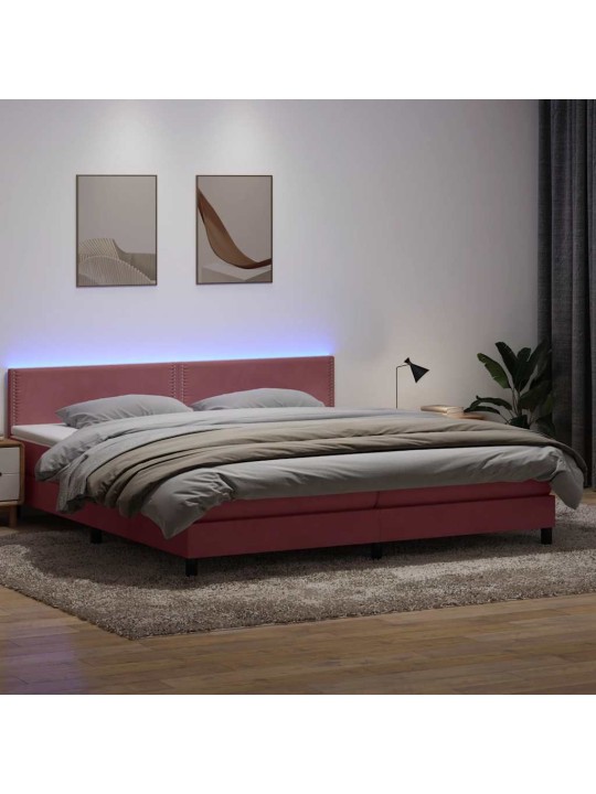 BOX VEDRUVOODI MADRATSIGA ROOSA 200X210 CM SAMET